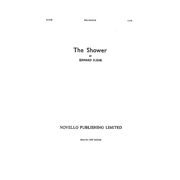 Novello The Shower (Op.71, No.1) SATB Composed by Edward Elgar