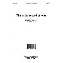 Novello This Is the Record of John (Alto Verse) SAATB Composed by Orlando Gibbons