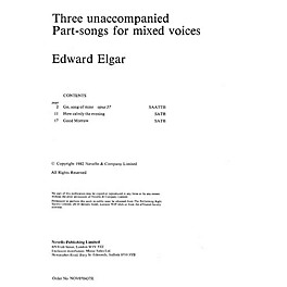 Novello Three Unaccompanied Part-Songs for Mixed Voices SATB