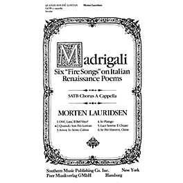 Peer Music Quando Son Più Lontan SATB a cappella Composed by Morten Lauridsen