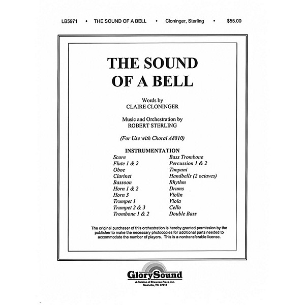 Shawnee Press The Sound of a Bell (Full Orchestration, with Handbells)