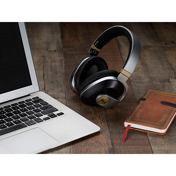 Restock Blue Satellite Premium Noise-Cancelling Wireless Headphones with Built-In Audiophile Amp Black