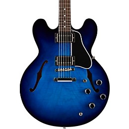 Gibson 2018 ES-335 Dot Semi-Hollow Electric Guitar Blue Burst 5-ply Black Pickguard