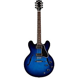 Gibson 2018 ES-335 Dot Semi-Hollow Electric Guitar Blue Burst 5-ply Black Pickguard