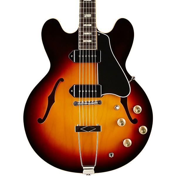 Gibson 2018 ES-330 Thinline Hollowbody Electric Guitar Sunset Burst 5-ply Black Pickguard