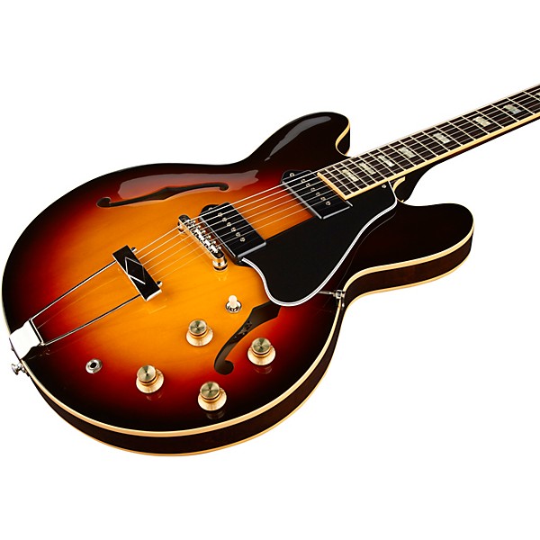 Gibson 2018 ES-330 Thinline Hollowbody Electric Guitar Sunset Burst 5-ply Black Pickguard