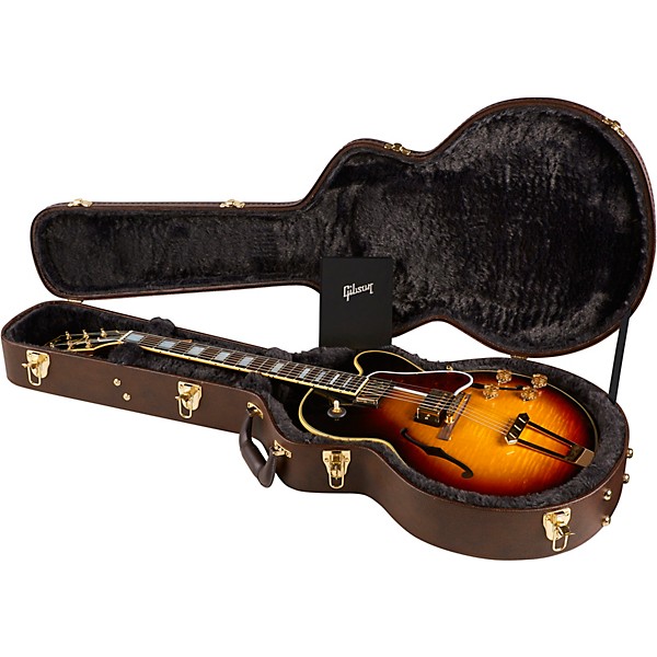 Clearance Gibson 2018 ES-275 Custom Hollowbody Electric Guitar Sunset Burst 4-ply Tortoise Shell Pickguard