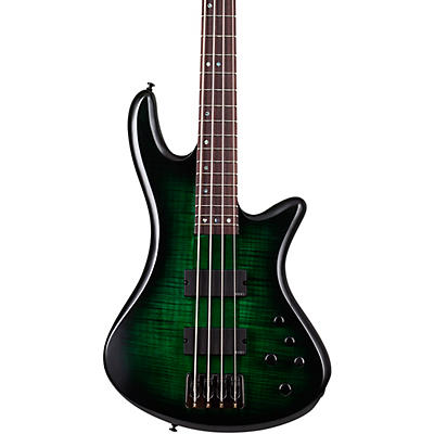 Schecter Guitar Research Stiletto Studio-4 Electric Bass Guitar Emerald Green Burst for sale