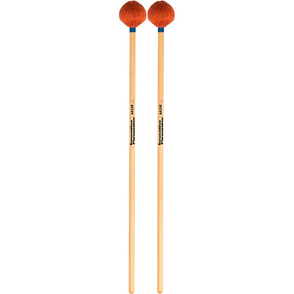Innovative Percussion AA25B Medium Marimba Mallets Medium Orange Cord