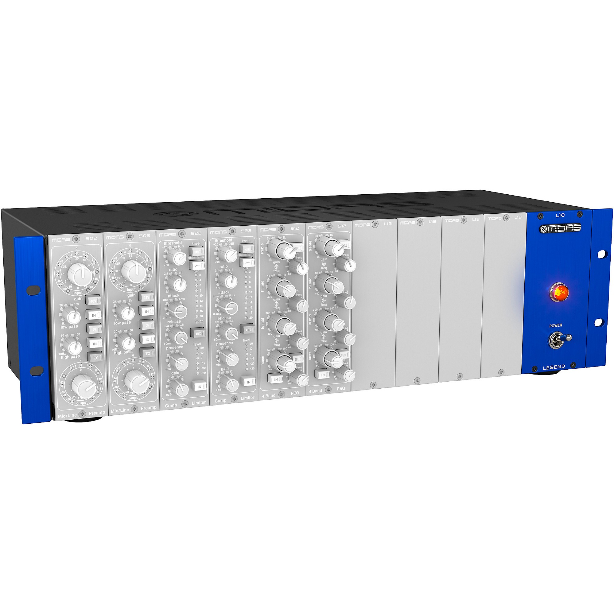Midas 500 Series Rackmount Chassis for 10 Modules with