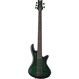 Open Box Schecter Guitar Research Stiletto Studio-5 5-String Electric Bass Guitar Level 1 Emerald Green Burst