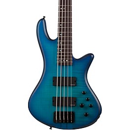 Schecter Guitar Research Stilett... Schecter Guitar Research Stiletto Studio-5 5-String Electric Bass Guitar Ocean Blue Burst