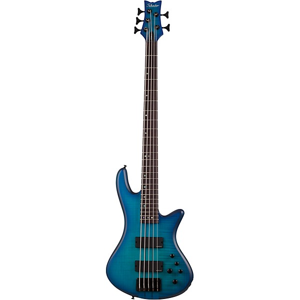 Schecter Guitar Research Stiletto Studio-5 5-String Electric Bass Guitar Ocean Blue Burst