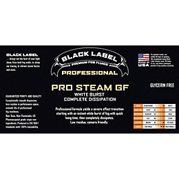Black Label Pro SteamGF 5-Gallon White Burst, Complete Dissipation, Glycerin-Free Fog Fluid