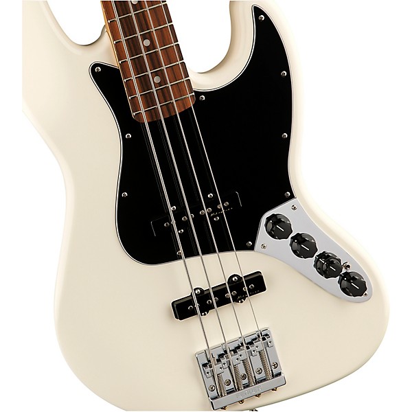 Fender Deluxe Active Jazz Bass Pau Ferro Fingerboard Olympic White