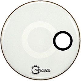 Aquarian Regulator RSM Off-Set Hole Bass Drum Head G... Aquarian Regulator RSM Off-Set Hole Bass Drum Head Gloss White 18 in.