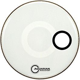 Aquarian Regulator RSM Off-Set Hole Bass Drum Head G... Aquarian Regulator RSM Off-Set Hole Bass Drum Head Gloss White 20 in.