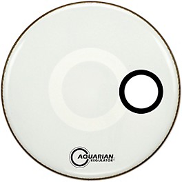 Aquarian Regulator RSM Off-Set Hole Bass Drum Head G... Aquarian Regulator RSM Off-Set Hole Bass Drum Head Gloss White 26 in.