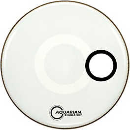 Aquarian Regulator RSM Off-Set Hole Bass Drum Head G... Aquarian Regulator RSM Off-Set Hole Bass Drum Head Gloss White 22 in.