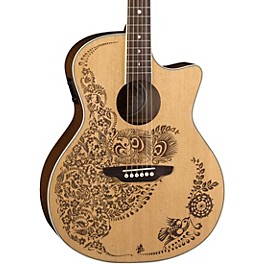 Luna Henna Oasis Select Spruce Acoustic-Electric Guitar Natural