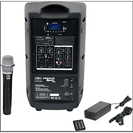 Galaxy Audio TQ8-20H0N Traveler Quest 8 All-In-One Portable PA System With One Receiver And One Handheld Microphone