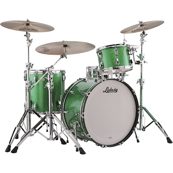 Open Box Ludwig Classic Maple 3-Piece Pro Beat Shell Pack with 24 in. Bass Drum Level 1 Green Sparkle