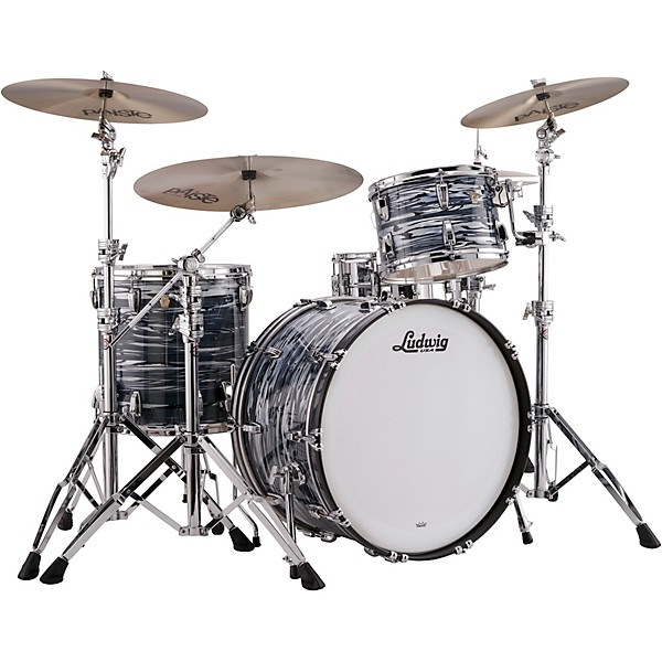 Open Box Ludwig Classic Maple 3-Piece Pro Beat Shell Pack with 24 in. Bass Drum Level 2 Blue Strata 194744196140