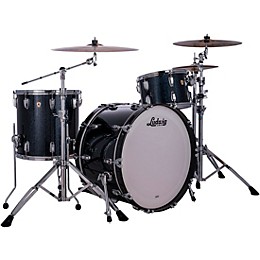 Ludwig Classic Maple 3-Piece Pro Beat Shell Pack With 24" Bass Drum Hybrid Black Sparkle