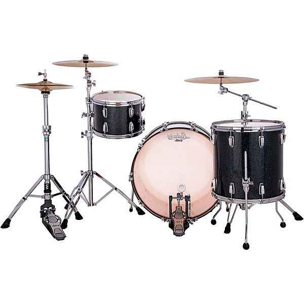 Ludwig Classic Maple 3-Piece Pro Beat Shell Pack With 24" Bass Drum Hybrid Black Sparkle