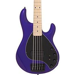 Open Box Ernie Ball Music Man StingRay 5 H 5-String Bass Guitar Maple Fingerboard Matching Headstock Level 2 Firemist Purple 190839532008