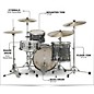 Ludwig Classic Maple 3-Piece Downbeat Shell Pack With 20" Bass Drum Vintage Black Oyster Pearl