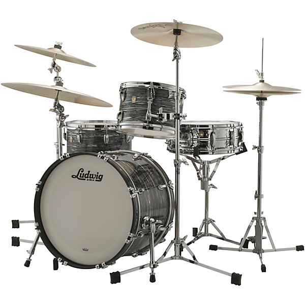 Ludwig Classic Maple 3-Piece Downbeat Shell Pack With 20" Bass Drum Vintage Black Oyster Pearl