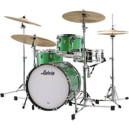 Ludwig Classic Maple 3-Piece Downbeat Shell Pack With 20" Bass Drum Green Sparkle