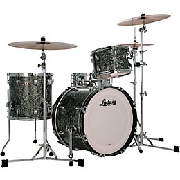 Ludwig Classic Maple Downbeat 3-Piece Drum Shell Pack - Black Pearl