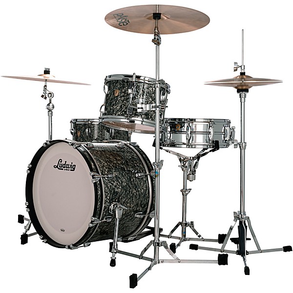 Ludwig Classic Maple Downbeat 3-Piece Drum Shell Pack - Black Pearl