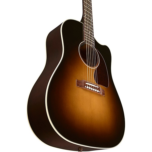 Gibson 2018 J-45 Electric Cutaway Acoustic-Electric Guitar Vintage Sunburst