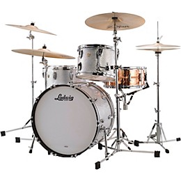 Ludwig Classic Maple 3-Piece Fab Shell Pack With 22" Bass Drum Silver Sparkle