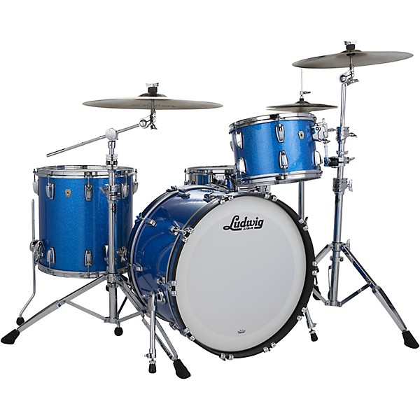 Ludwig Classic Maple Fab 3-Piece Drum Shell Pack - Blue Sparkle