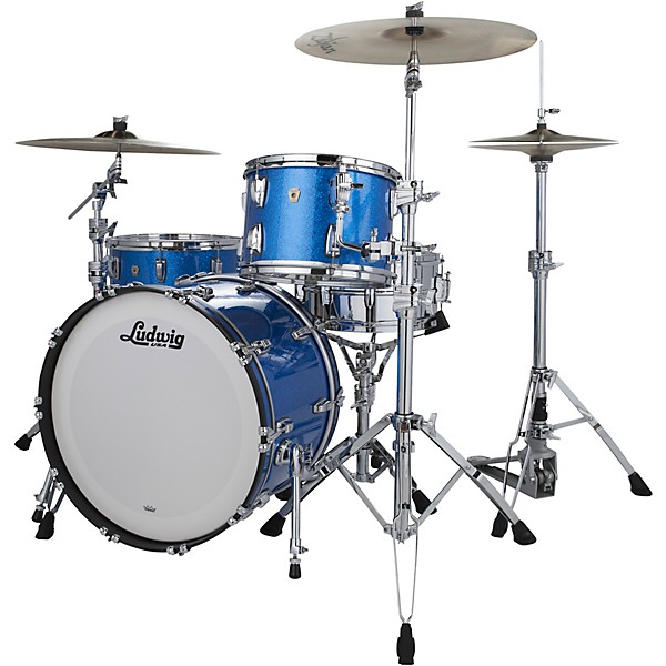 Ludwig Classic Maple Fab 3-Piece Drum Shell Pack - Blue Sparkle