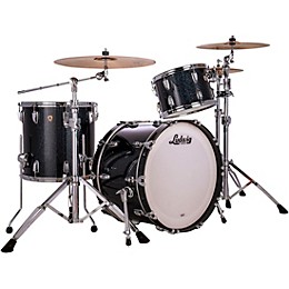 Ludwig Classic Maple 3-Piece Fab Shell Pack With 22" Bass Drum Hybrid Black Sparkle