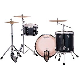 Ludwig Classic Maple 3-Piece Fab Shell Pack With 22" Bass Drum Hybrid Black Sparkle