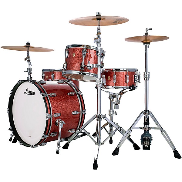 Ludwig Classic Maple 3-Piece Fab Shell Pack With 22" Bass Drum Hybrid Copper Sparkle