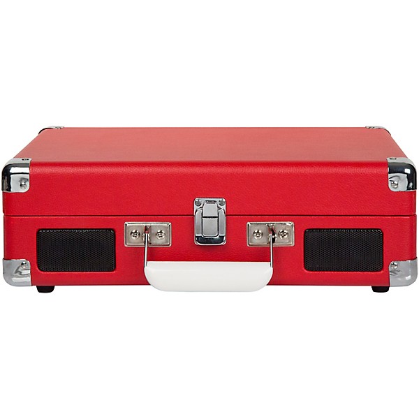 Open Box Crosley Cruiser Deluxe Portable Turntable Vinyl Record Player with Built-in Speaker Level 1 Red