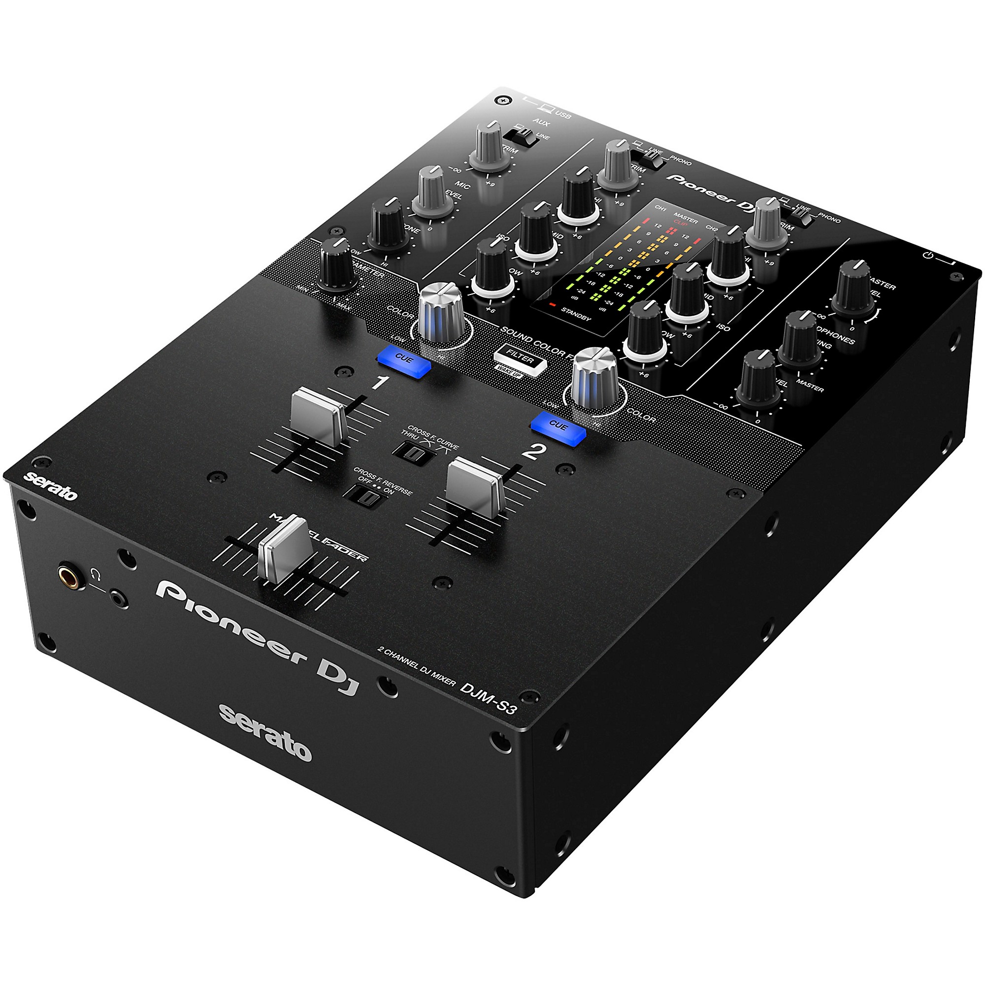 Pioneer DJ DJM-S3 2チャンネルミキサー Clearance Pioneer DJ DJM-S3 2-channel Serato DJ Battle Mixer