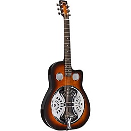 Open Box Beard Guitars Copper Mountain Roundneck Single Pickup Acoustic-Electric Resonator Guitar Level 2 Amber Burst 190839879257