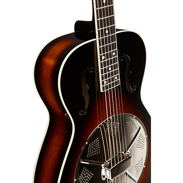 Beard Guitars Round Neck Biscuit Bridge Acoustic-Electric Resonator Guitar Vintage Burst