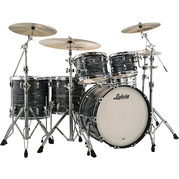 Ludwig Classic Maple 5-Piece Studio Shell Pack with 22 in. Bass Drum Vintage Black Oyster Pearl