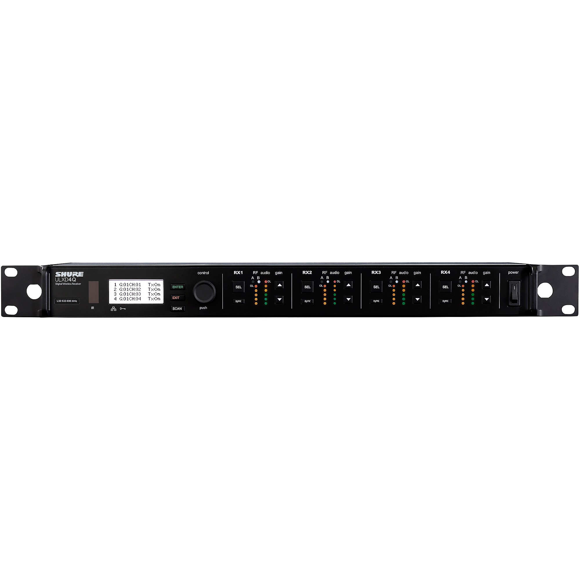 Shure ULXD4Q-G50 Quad Digital Wireless Receiver | Guitar Center