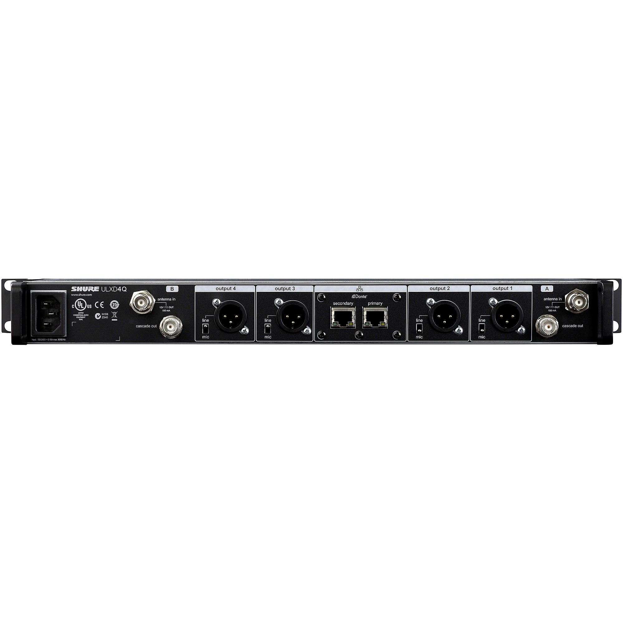 Shure ULXD4Q-G50 Quad Digital Wireless Receiver | Guitar Center