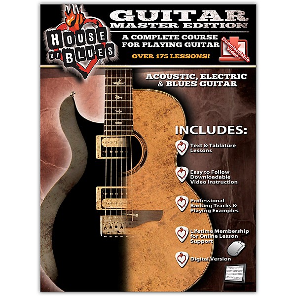 Rock House House of Blues Guitar Master Edition Book/Online Audio & Video